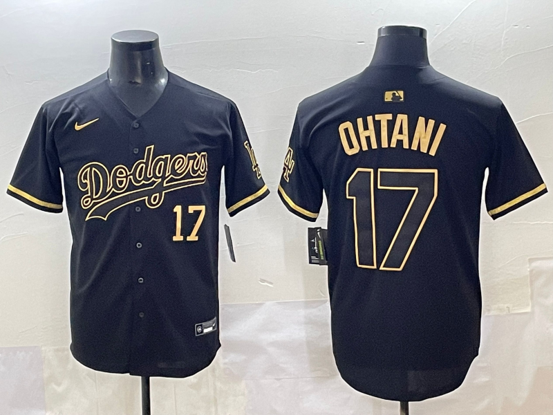 Men's Los Angeles Dodgers Shohei Ohtani #17 Black Alternate Team Jersey